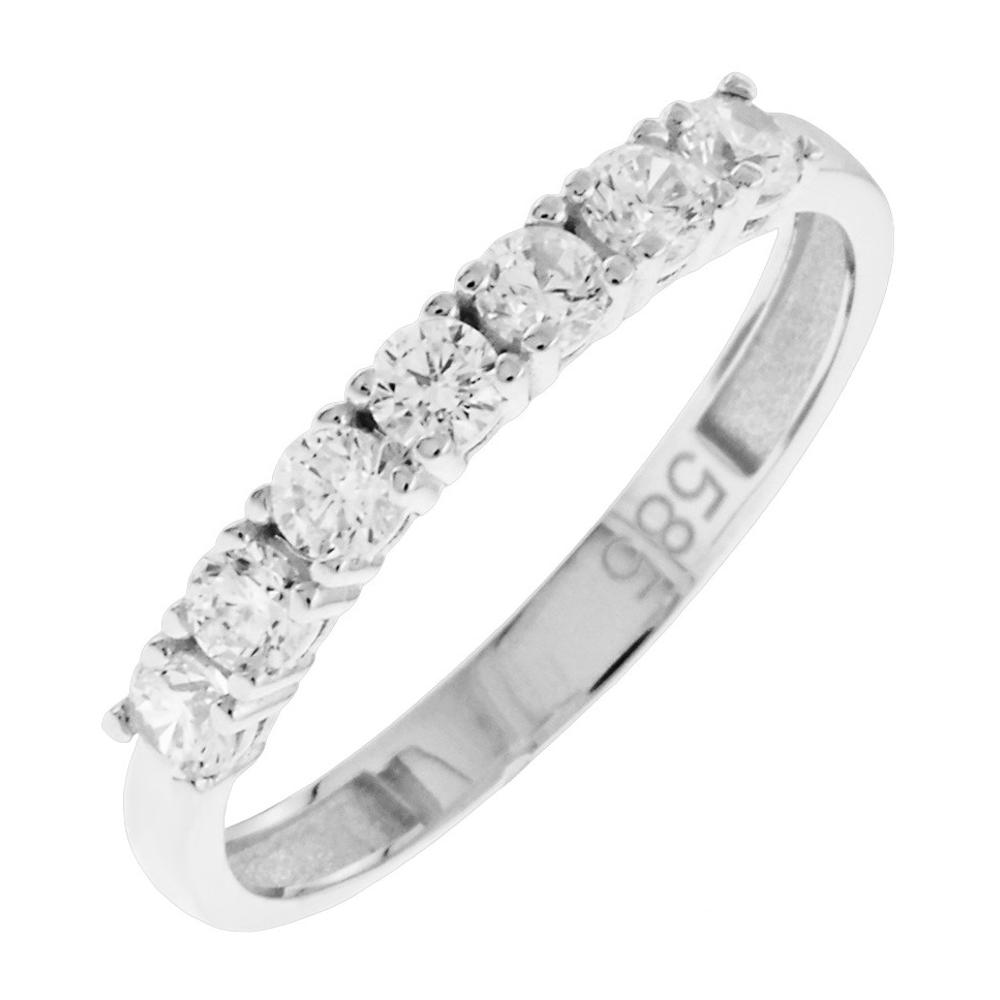 RING Row SENZIO Collection K14 White Gold with Zircon Stones 5FAV.213BR