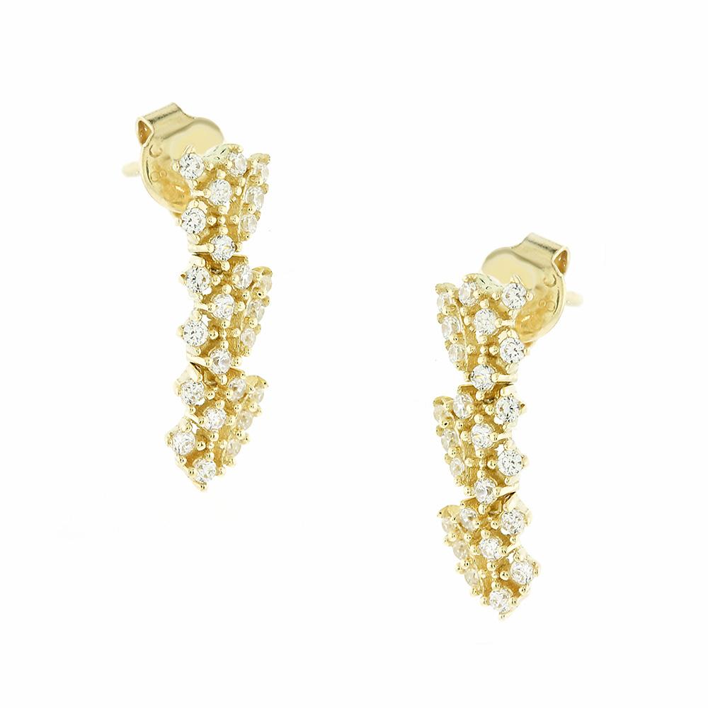 EARRINGS Yellow Gold 14K with Zircon Stones 5FAV.01.65524OR