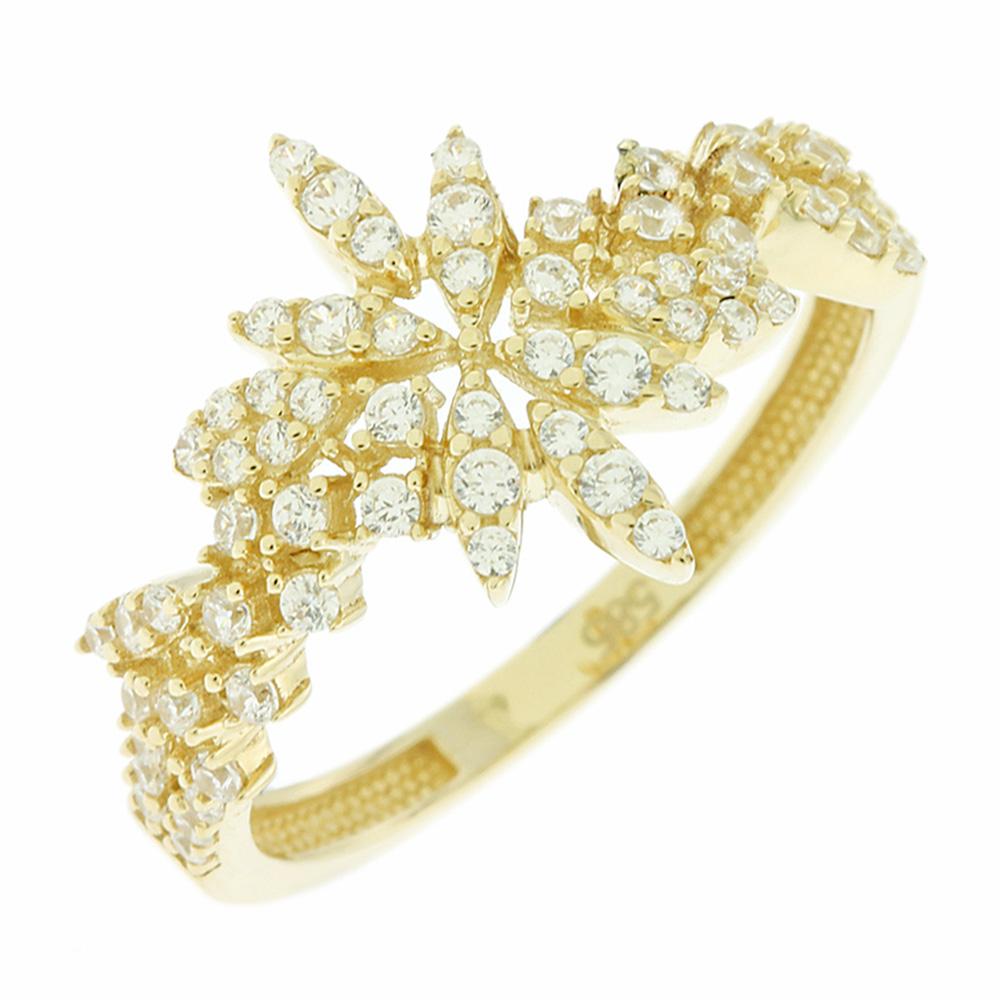 RING Yellow Gold 14K with Zircon Stones 5FAV.01.65524R