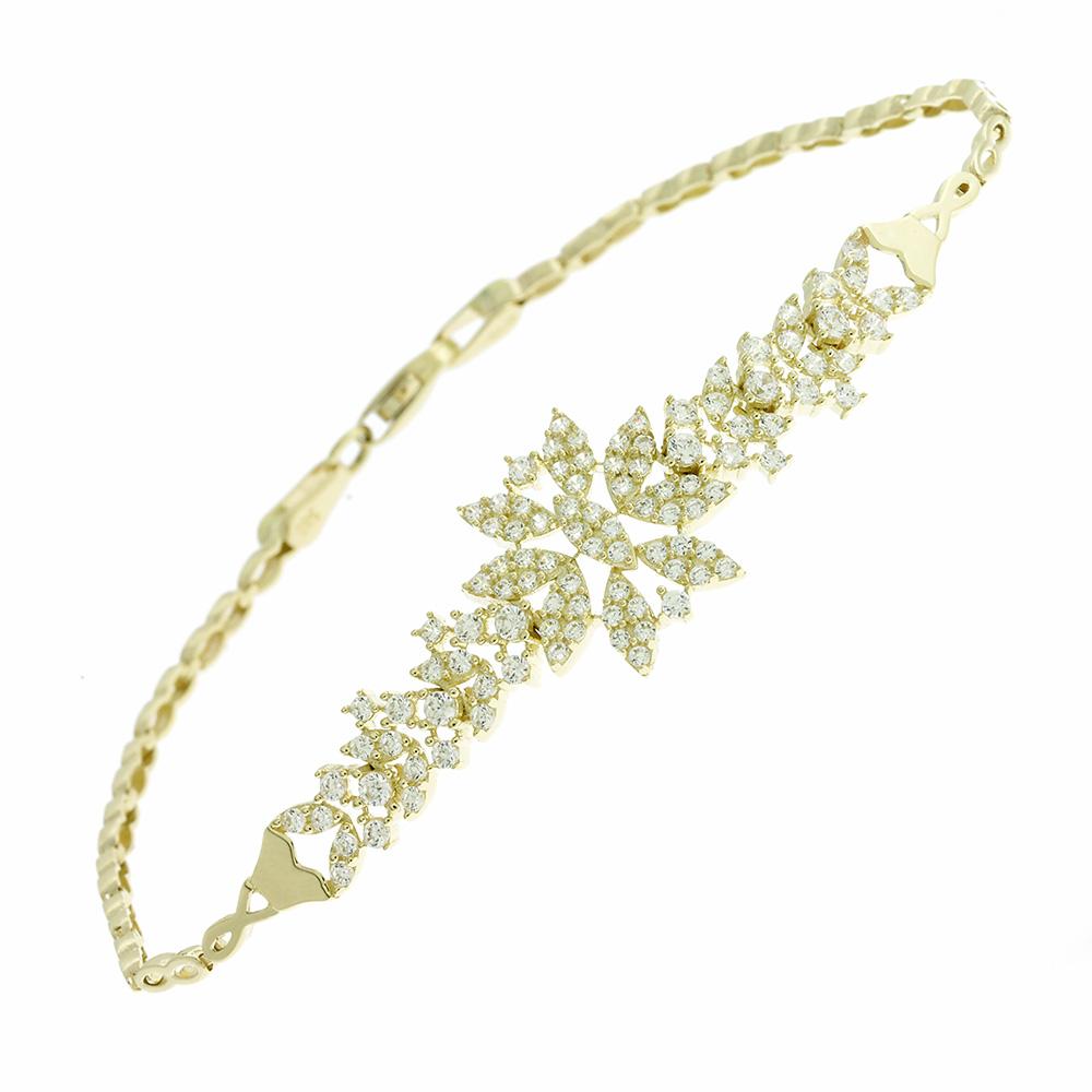 BRACELET Fullstone 14K Yellow Gold with Zircon Stones 5FAV.01.65584B