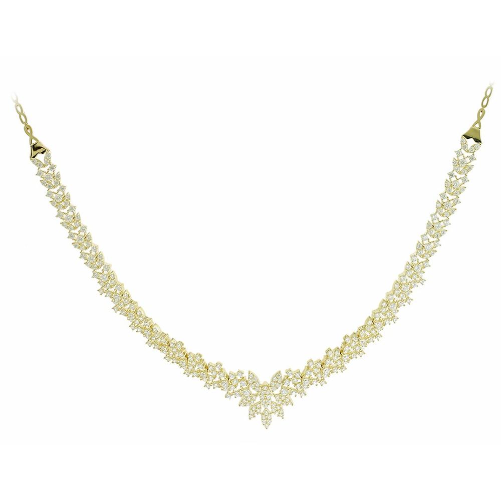 NECKLACE Fullstone 14K Yellow Gold with Zircon Stones 5FAV.01.65584C