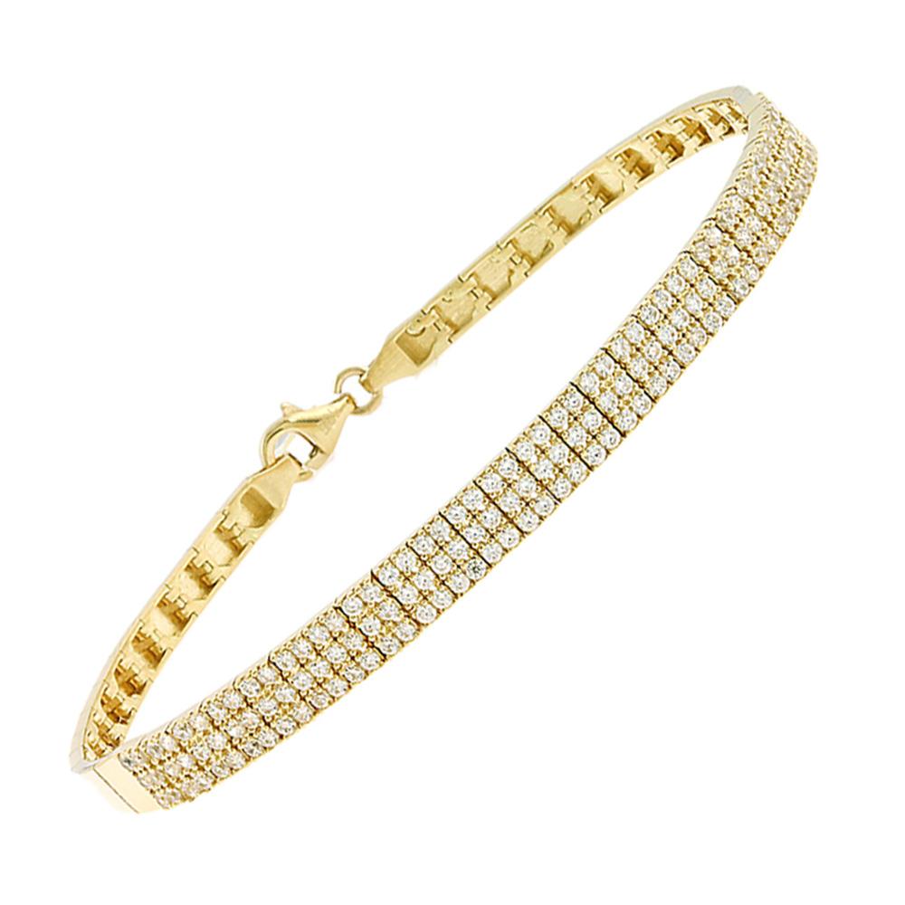 BRACELET Riviera Yellow Gold 14K with Zircon Stones 5FAV.01.8857B