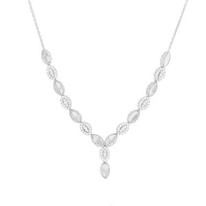 ΚΟΛΙΕ SENZIO Collection Λευκό Χρυσό 14K με Πέτρες Ζιργκόν 5FAV.1219BC - 59367