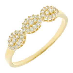 RING Full Stones SENZIO Collection Yellow Gold K14 with Zircon Stones 5FAV.1219R - 59768