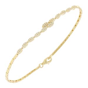 BRACELET Full Stone SENZIO Collection Yellow Gold K14 with Zircon Stones 5FAV.429B - 59705