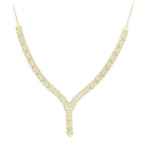 NECKLACE SENZIO Collection K14 Yellow Gold with Zircon Stones 5FAV.6552C - 55118