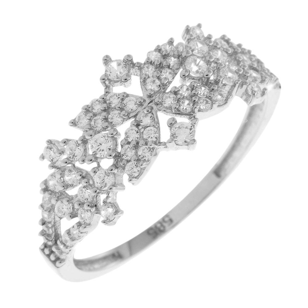 RING Full Stones SENZIO White Gold K14 with White Zircon Stones 5FAV.65584BR