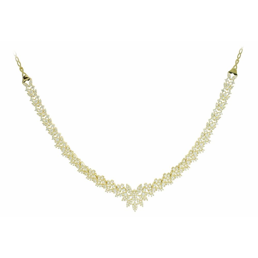 NECKLACE Yellow Gold 14K with Zircon Stones 5FAV.65584C