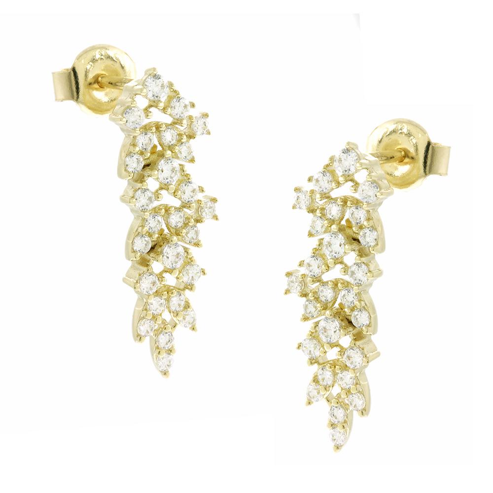 EARRINGS Yellow Gold 14K with Zircon Stones 5FAV.65584OR