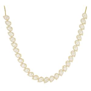 NECKLACE SENZIO Collection Yellow Gold K14 with Zircon Stones 5FAV.88194C - 48541