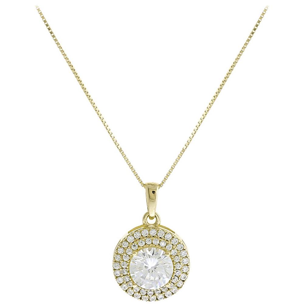 NECKLACE Rosette with Zircon 14K Yellow Gold 5FM.01.20059C