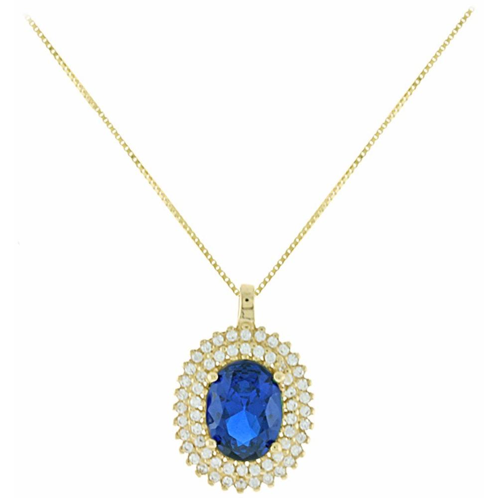 NECKLACE Rosette with Zircon in 14K Yellow Gold 5FM.01.2104C