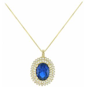 NECKLACE Rosette with Zircon in 14K Yellow Gold 5FM.01.2104C - 25527