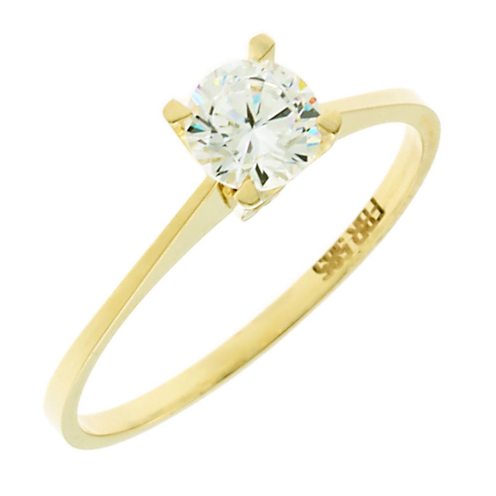 RING Single Stone Yellow Gold 14K with Zircon 5FM.01.85228R