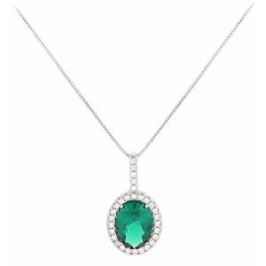 NECKLACE Rosette SENZIO with Zircon 14K White Gold 5FM.02.1549BC - 15375