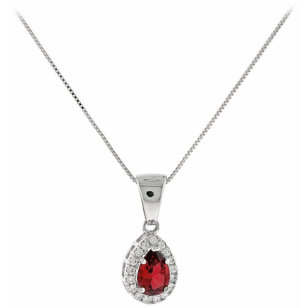 NECKLACE Rosette SENZIO with Zircon K14 White Gold 5FM.02.20764BC