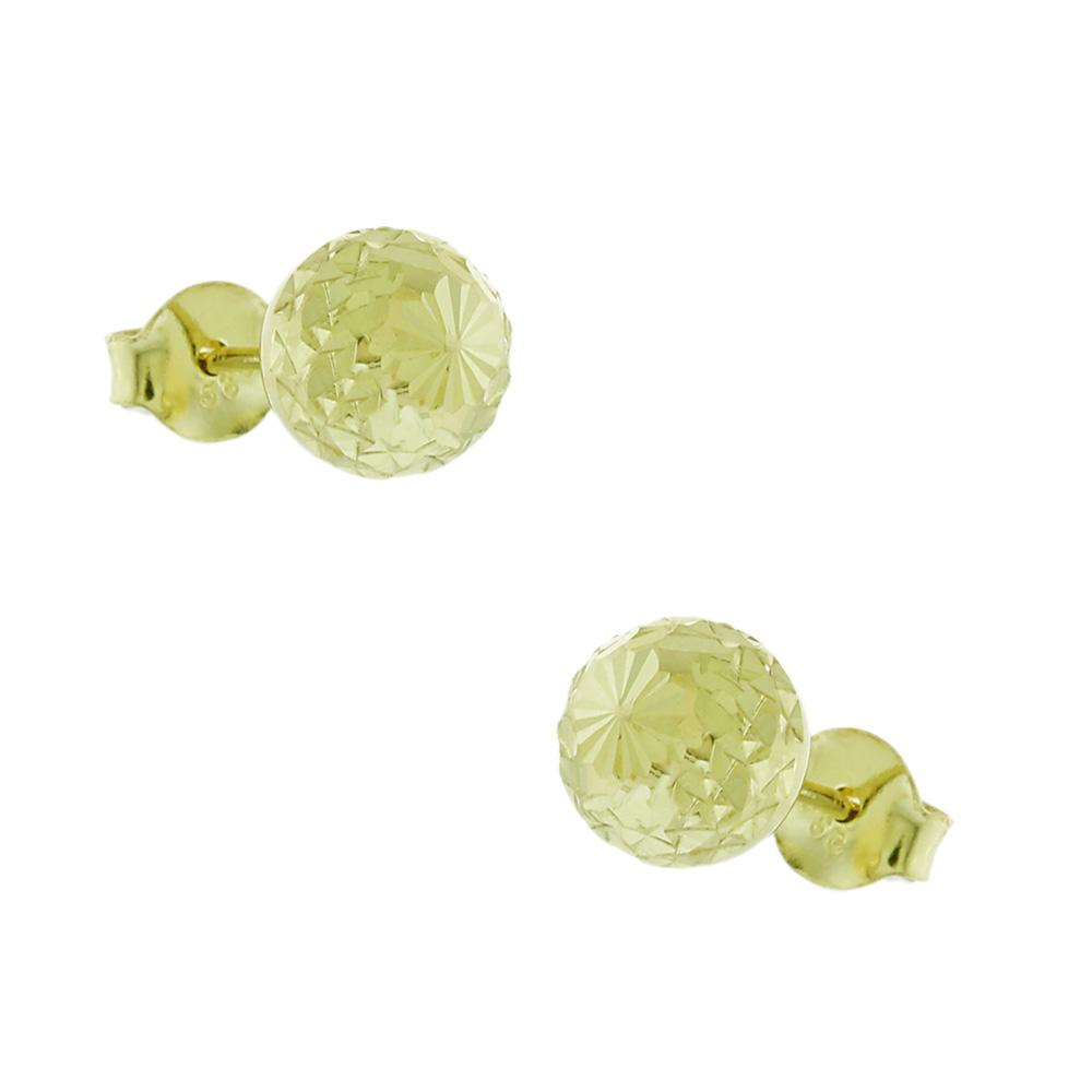 EARRINGS Balls Design SENZIO 14K Yellow Gold 5FM.1783OR