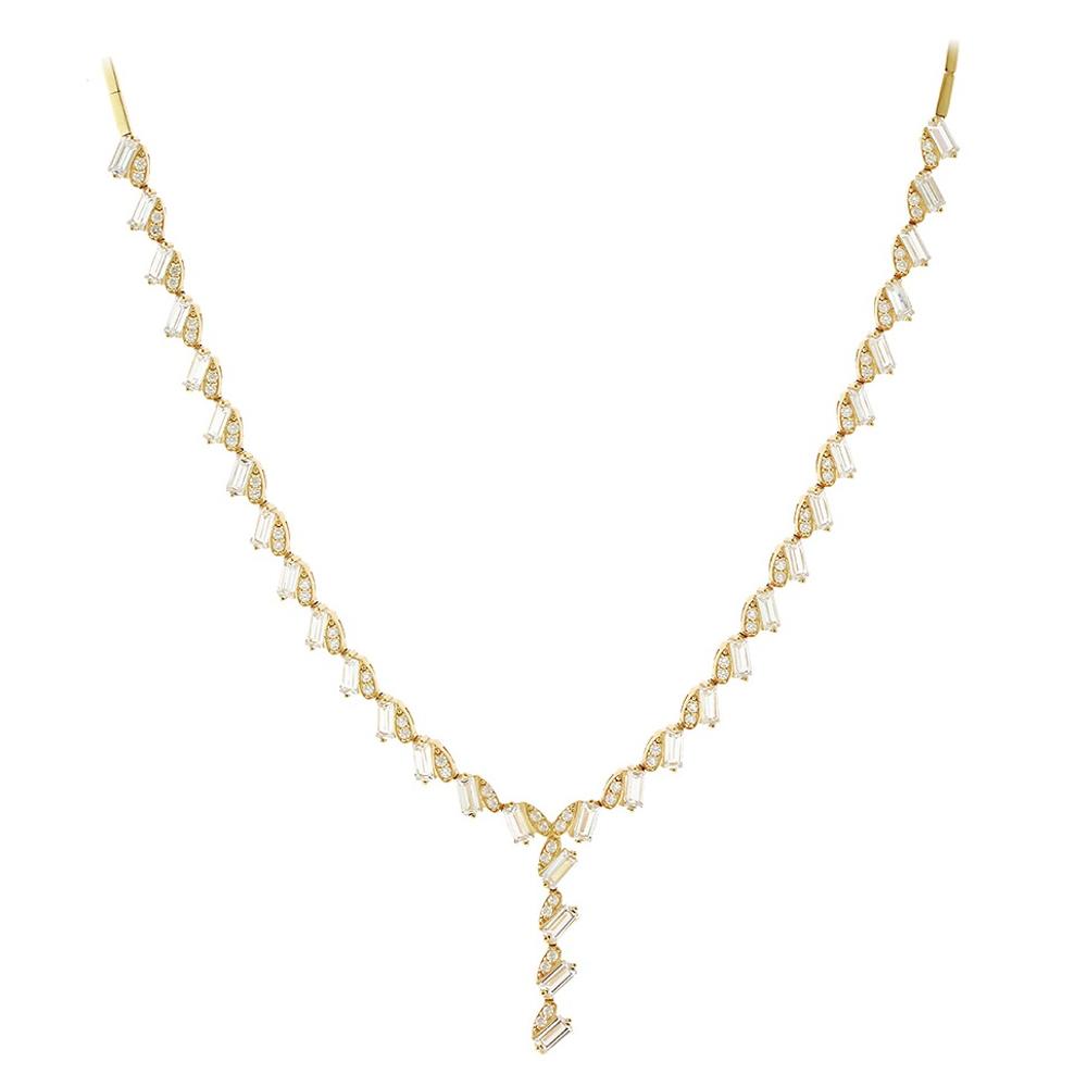 NECKLACE SENZIO Collection Yellow Gold K14 with Zircon Stones 5FM.19676C