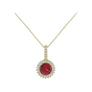 NECKLACE Rosette with Zircon in 14K Yellow Gold 5FM.01.20554C - 14497