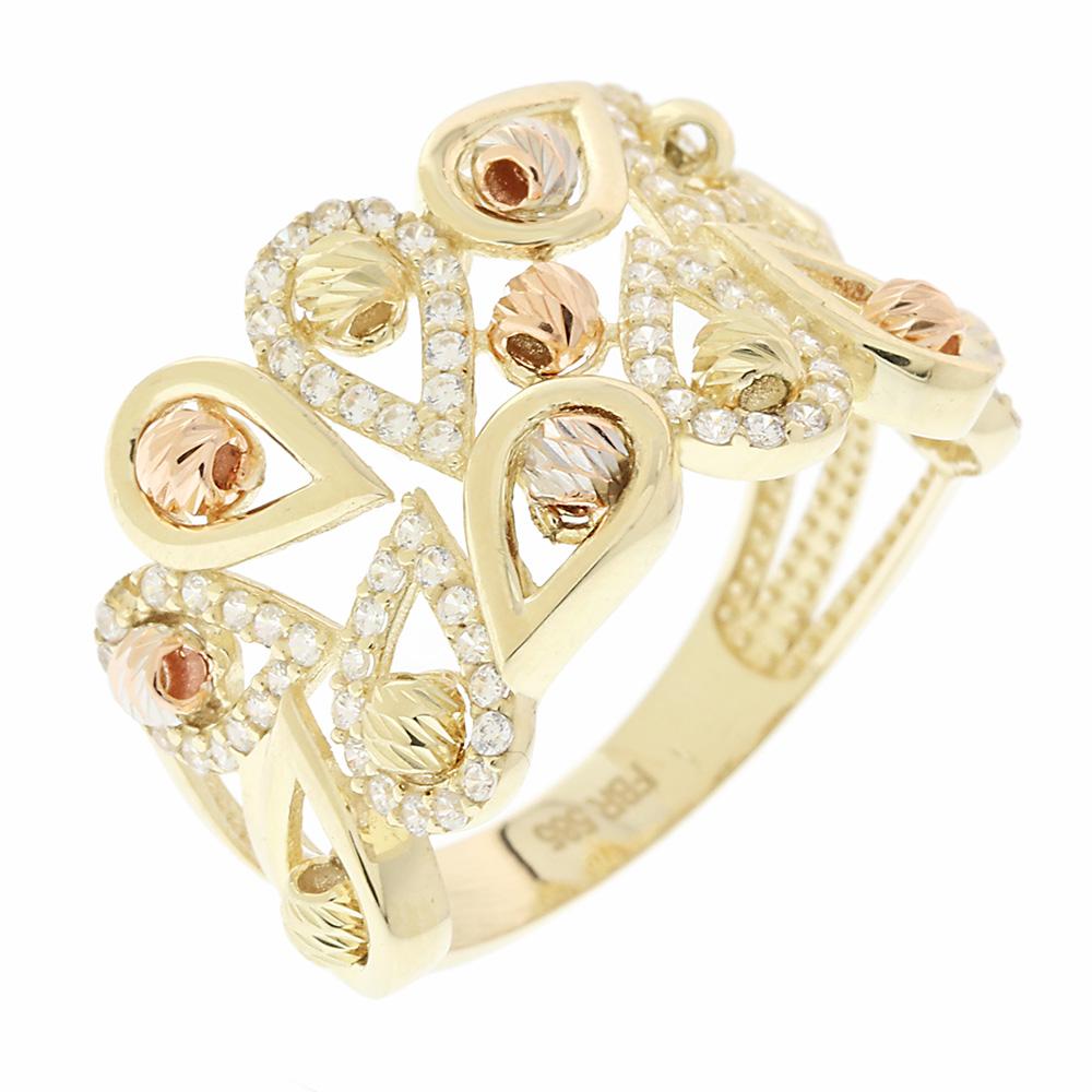 RING SENZIO Collection K14 Yellow & Rose Gold 5FM.26374R