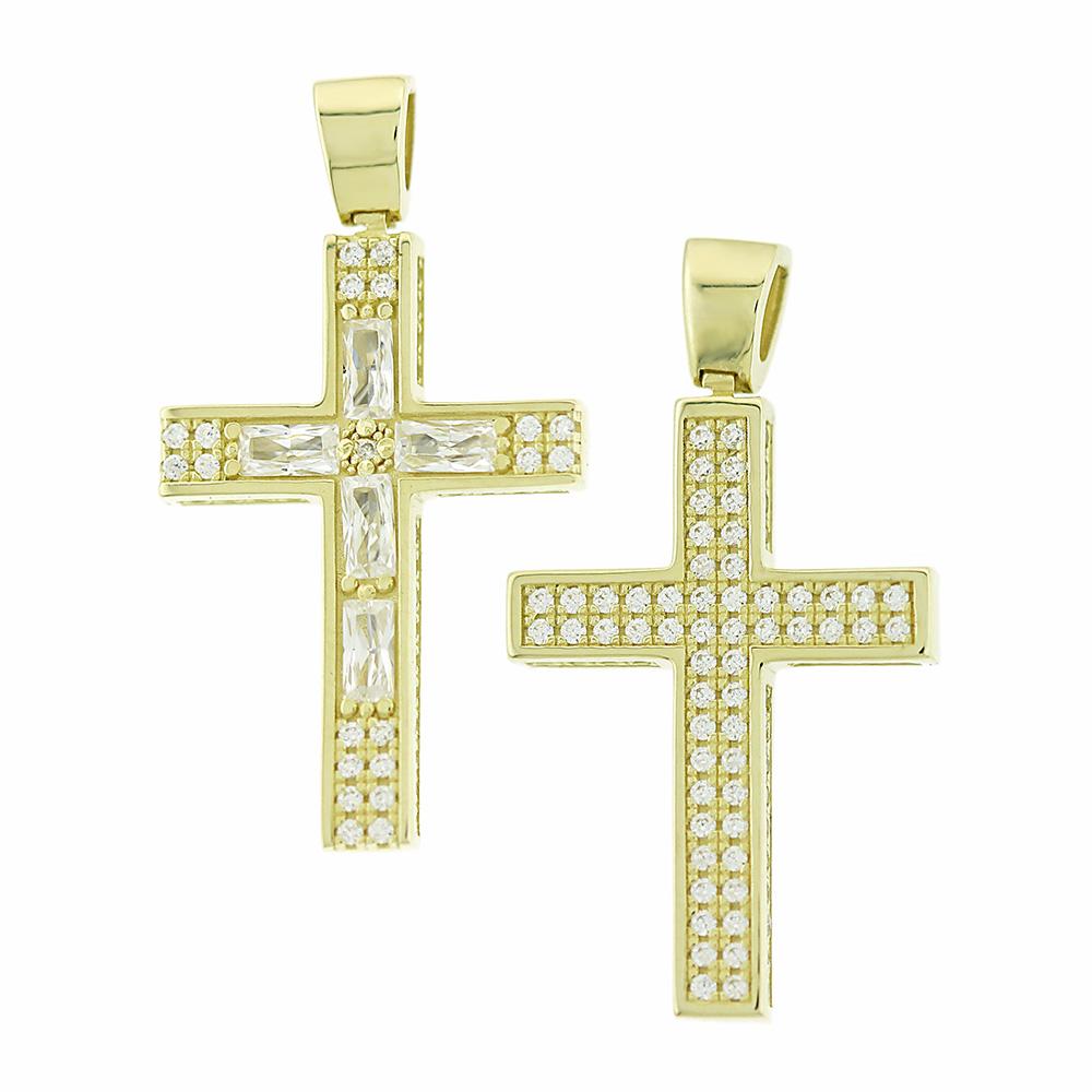 CROSS Women's Double Sided SENZIO Collection K14 Yellow Gold with Zircon Stones 5KR.D82CR