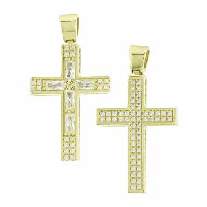 CROSS Women's Double Sided SENZIO Collection K14 Yellow Gold with Zircon Stones 5KR.D82CR - 55659