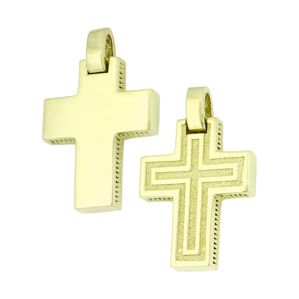 CROSS Men Double Sided 14K from Yellow Gold 5KR.10CR