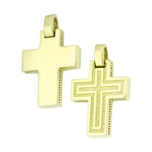 CROSS Men Double Sided 14K from Yellow Gold 5KR.10CR - 14177