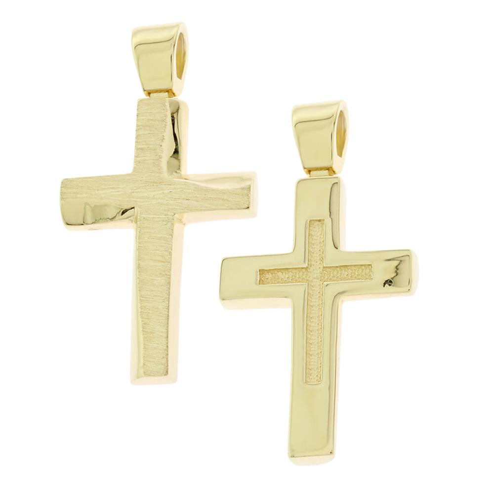 CROSS for Men Double Sided SENZIO Collection K14 Yellow Gold 5KR.D1178CR