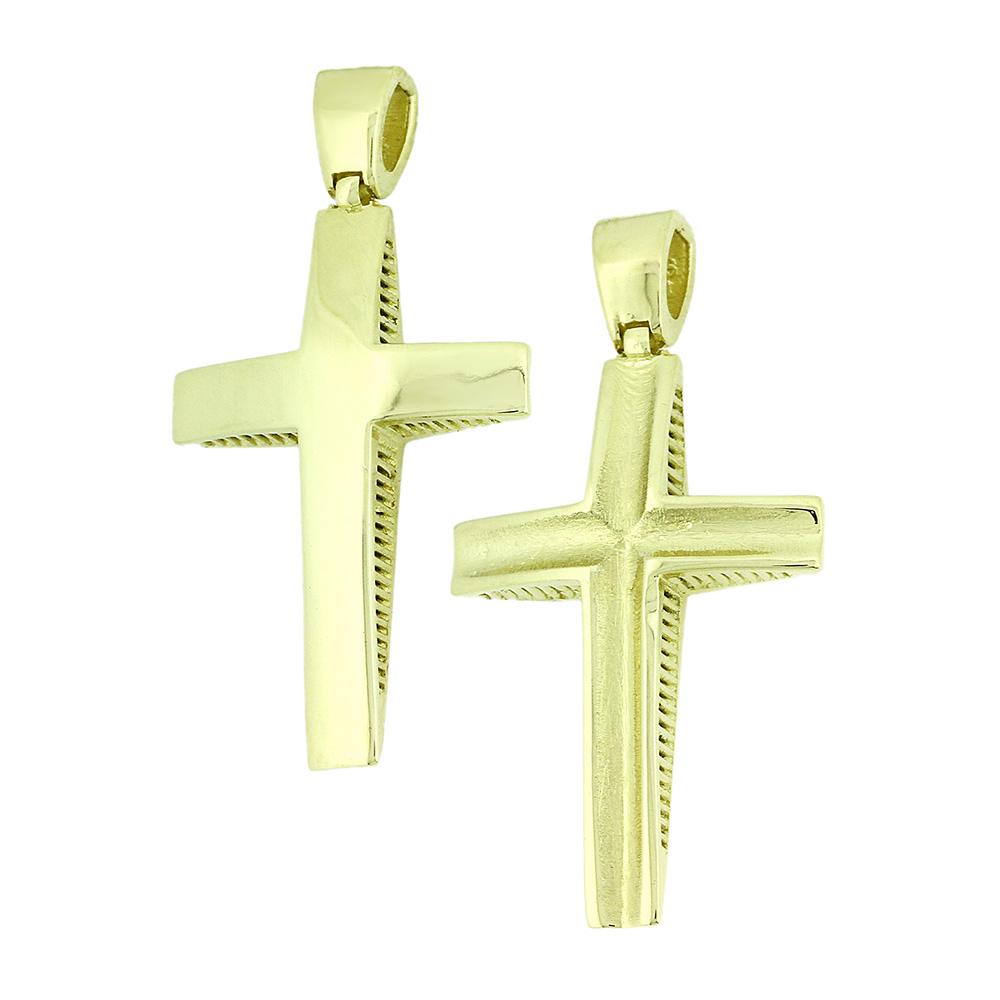 CROSS Men Double Sided 14K from Yellow Gold 5KR.D26CR