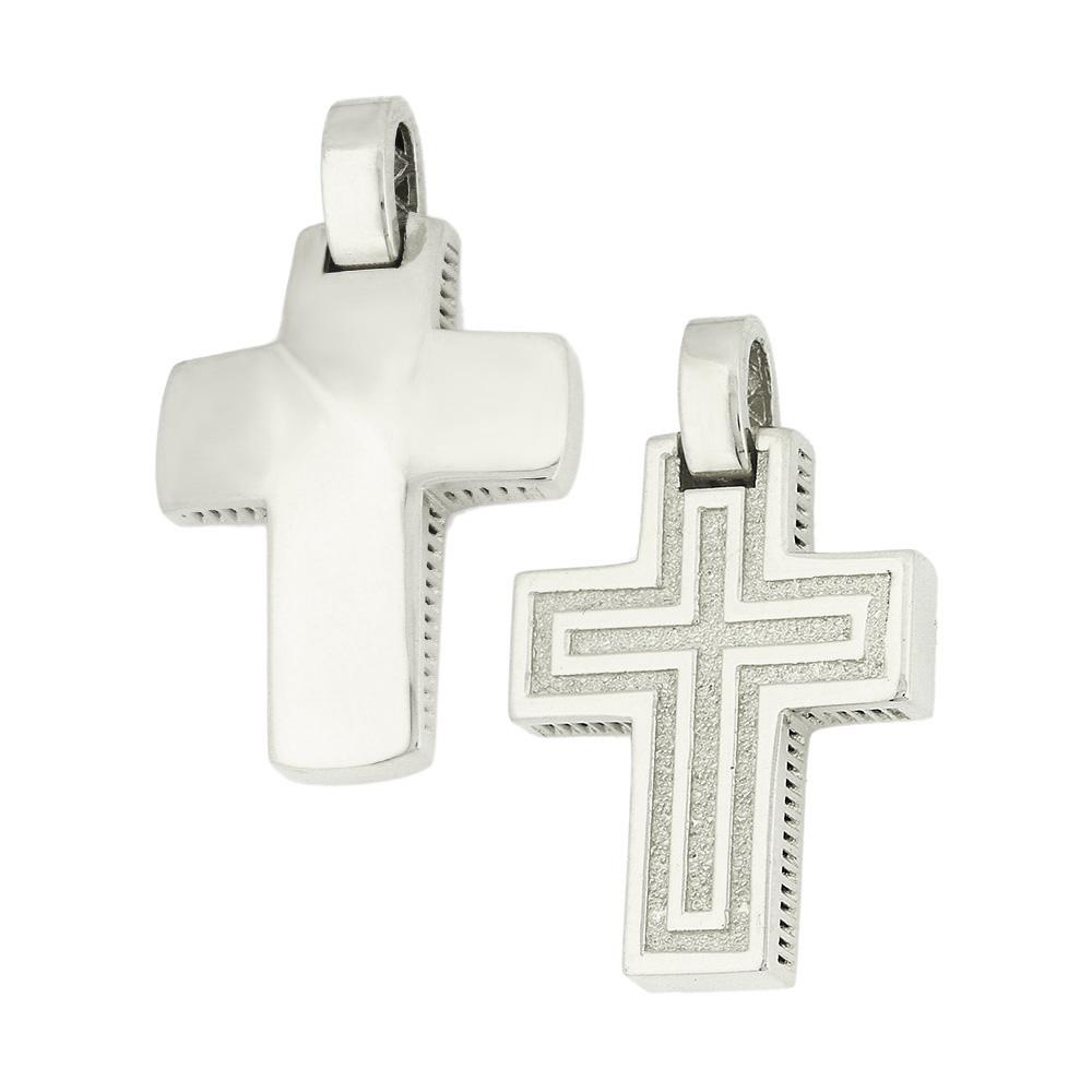 CROSS Double Sided from 14K White Gold 5KR.D6BCR