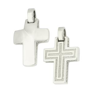 CROSS Double Sided from 14K White Gold 5KR.D6BCR - 15129