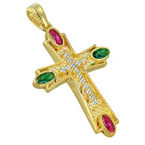 CROSS Women's Double Sided SENZIO Collection K14 Yellow Gold with Zircon Stones 5LAV.CR1095G - 61004