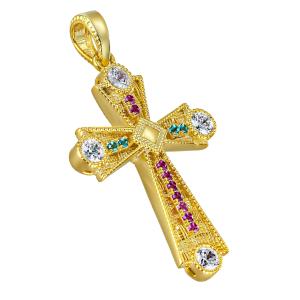 CROSS Women's Double Sided SENZIO Collection K14 Yellow Gold with Zircon Stones 5LAV.CR1099G - 61002