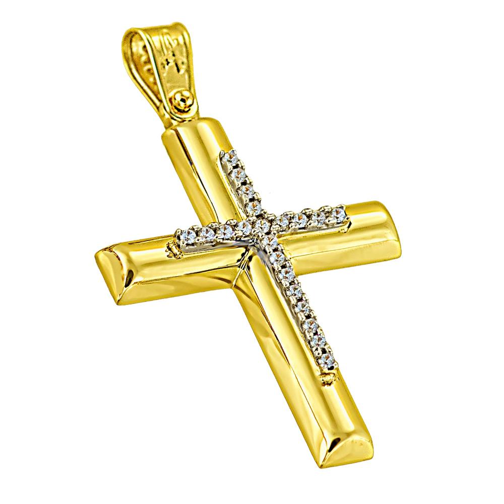CROSS Women's SENZIO Collection K14 Yellow and White Gold with Zircon Stones 5LAV.CR9375