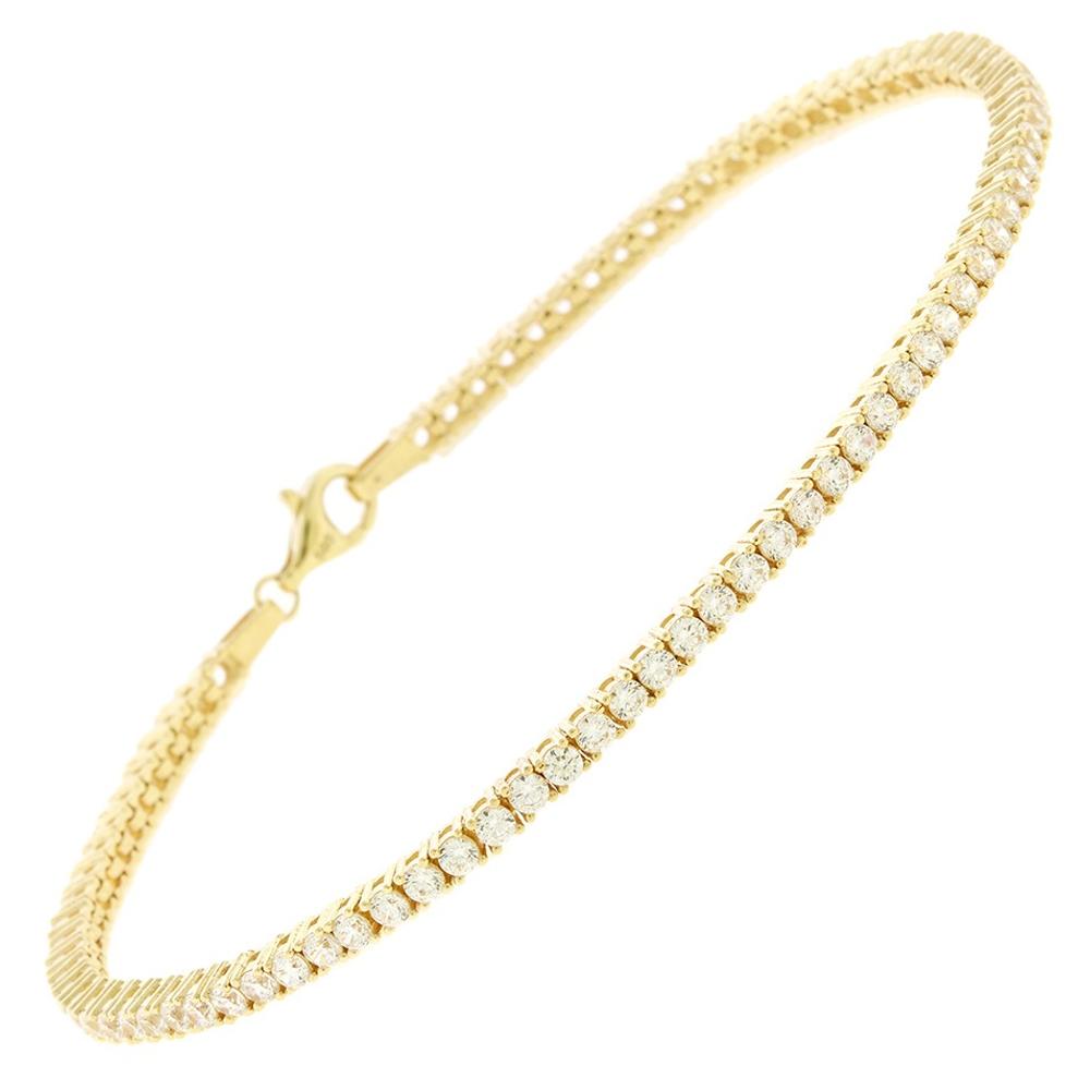 BRACELET Riviera SENZIO Collection Yellow Gold K14 with Zircon Stones 5MAK.225B