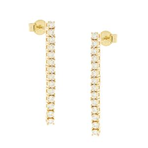 EARRINGS Dangle Stone-set Yellow Gold K14 with Zircon Stones 5MAK.9300OR - 61053