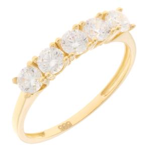 RING Row Yellow Gold K14 with Zircon Stones 5MAK.4300R - 61023
