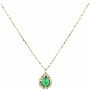 NECKLACE Rosette with Zircon in 14K Yellow Gold 5MAK.110C - 16597