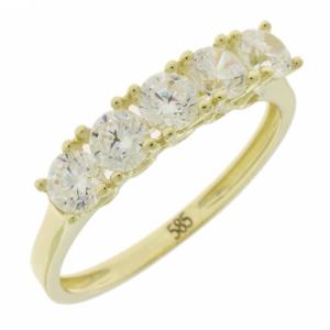 RING Row Yellow Gold K14 with Zircon Stones 5MAK.2400R - 53001