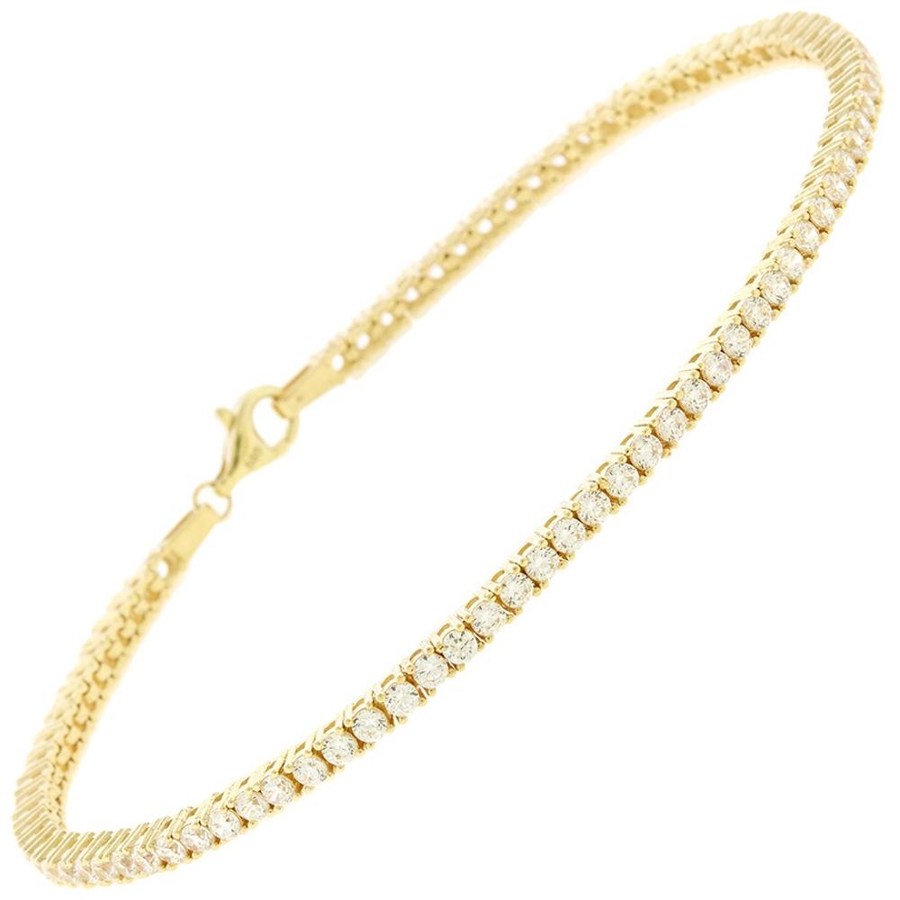 BRACELET Riviera SENZIO Collection Yellow Gold K14 with Zircon Stones 5MAK.9300B