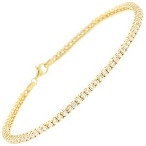 BRACELET Riviera SENZIO Collection Yellow Gold K14 with Zircon Stones 5MAK.9300B - 61013