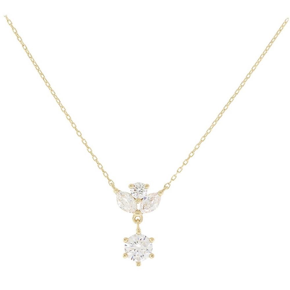 NECKLACE Rosette SENZIO Collection K14 Yellow Gold with Zircon Stones 5MAK.9478C