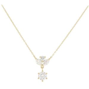 NECKLACE Rosette SENZIO Collection K14 Yellow Gold with Zircon Stones 5MAK.9478C - 50695