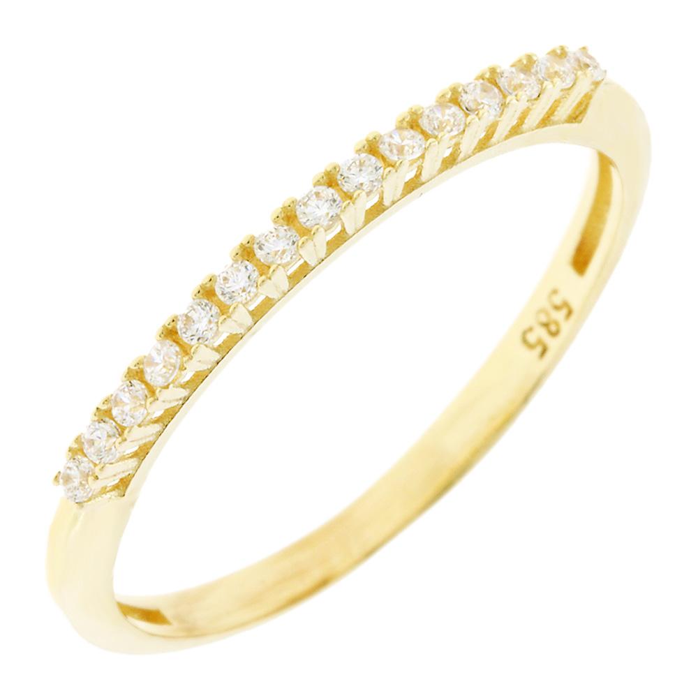 RING Row Yellow Gold K14 with Zircon Stones 5NI.1003R