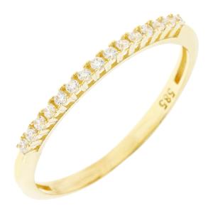 RING Row Yellow Gold K14 with Zircon Stones 5NI.1003R - 59827