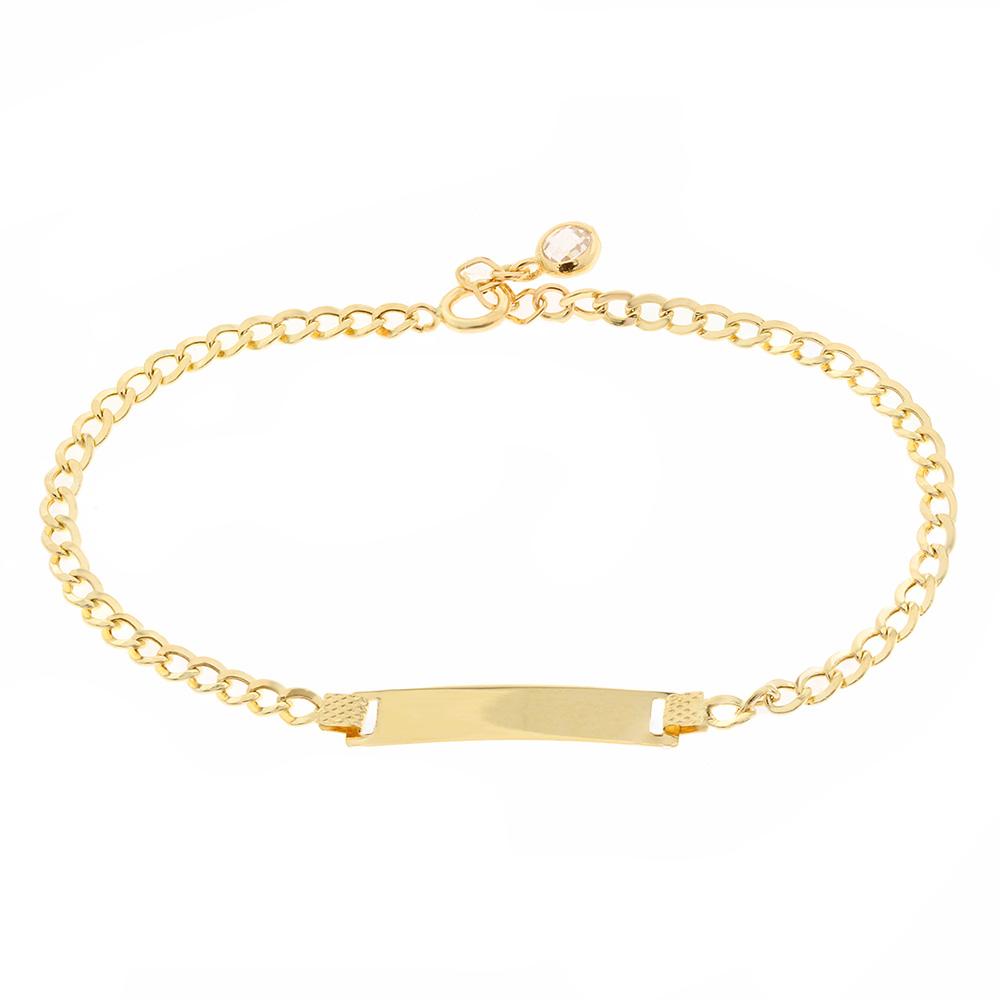 IDENTITY Bracelet K14 in Yellow Gold with Zircon Stones 5NI.201B