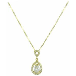 NECKLACE Rosette with Zircon in 14K Yellow Gold 5PE.01.278C - 20912