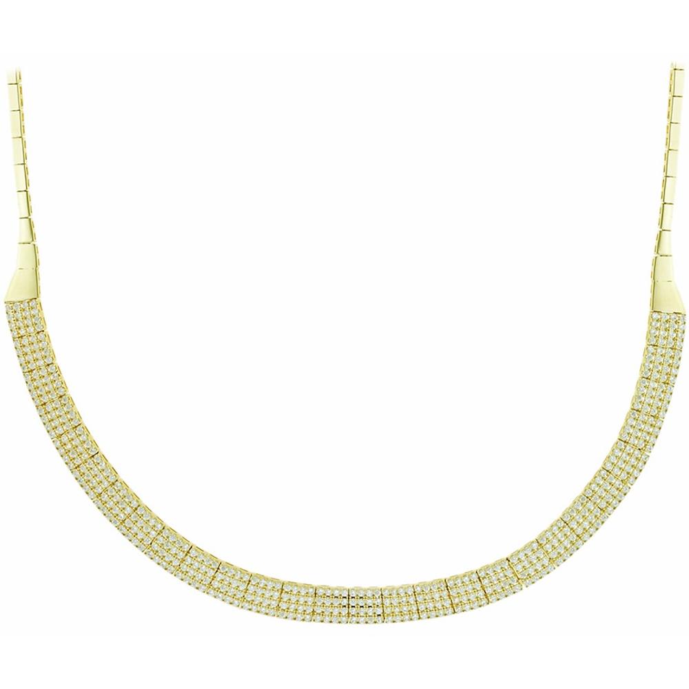 NECKLACE Row Yellow Gold 14K with Zircon Stones 5PRE.30008C