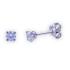 EARRINGS Single Stone K14 White Gold with Zircon Stones 5RAZ.011BOR.W - 0